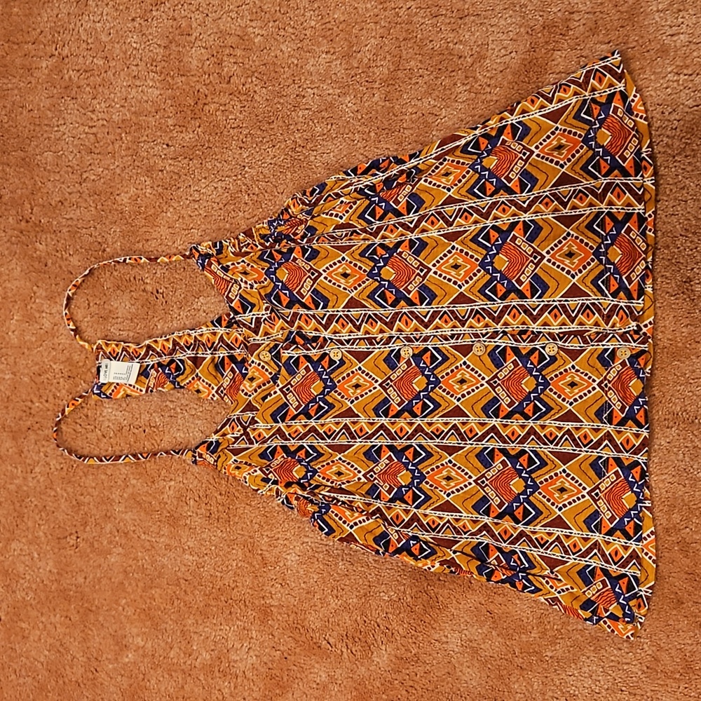 I Love H81 Flowy Patterned Tank, Size S